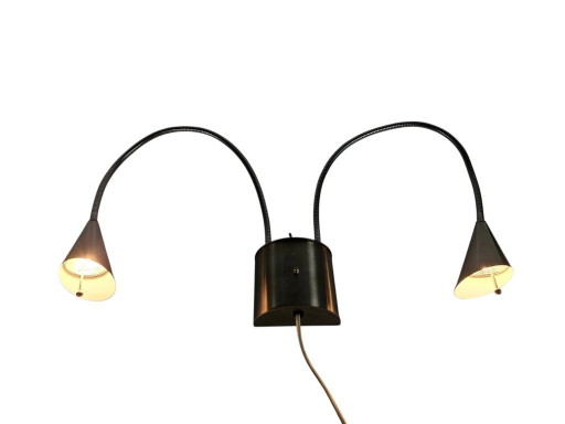 Hala Zeist  - flexibele armen - geborsteld aluminium - post modern - 80's