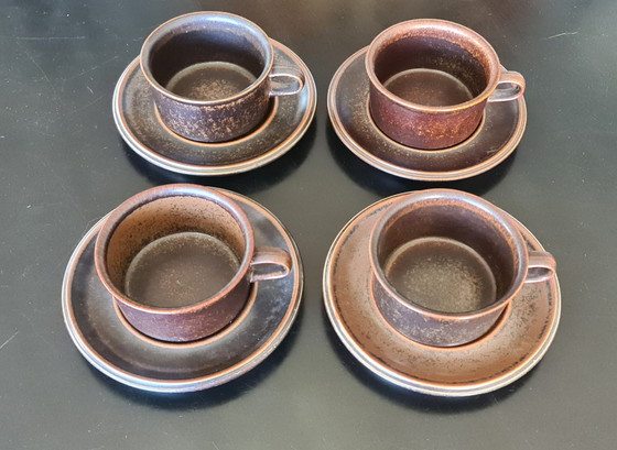 Image 1 of 4x Arabia Ruska Finland Coffee/Tea Cups + Dishes