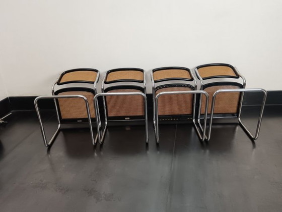 Image 1 of Set di quattro sedie B32 di Gavina della fine degli anni '60