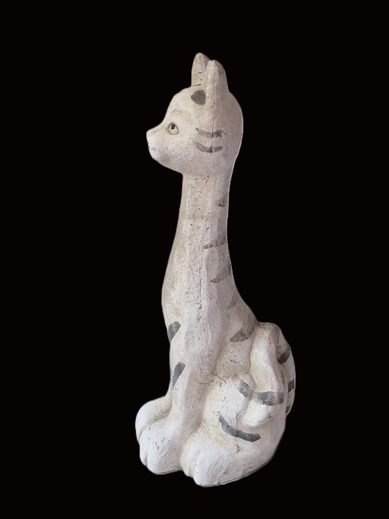 Grand chat en terre cuite - 27,5 cm – Objets déco, Ceramic (photo 4 of 7)