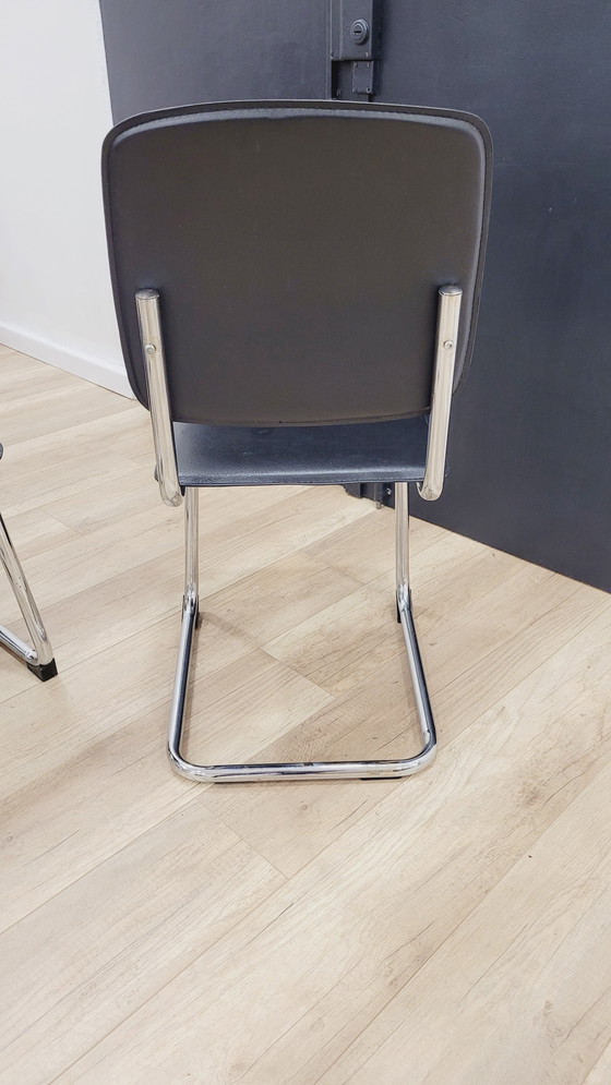 Image 1 of 6 chaises chrome et simili