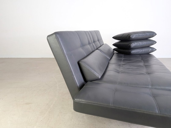 Image 1 of Original Brühl Amber Zweisitzer Sofa Couch Leder grau Design