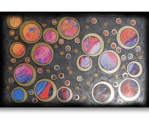 Cubismo A1415 - Cuadro abstracto XXL de Ksavera