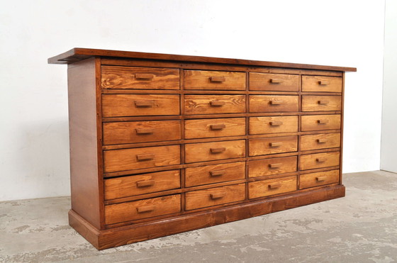 Image 1 of Vintage Chest of Drawers in Pitch Pine 1950s