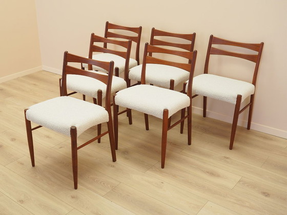 Image 1 of Sechs Teakholzstühle, dänisches Design, 1960er Jahre, hergestellt in Dänemark
