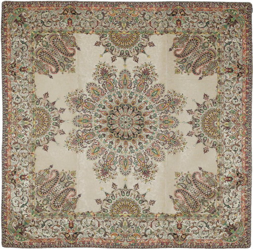 Oosters handgemaakt tafelkleed, zeer fijn vervaardigd uit zijden draden, 100 x 100 cm