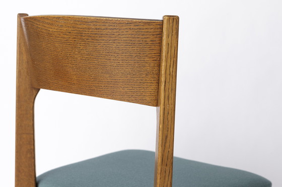 Image 1 of Vintage Oak Chair in the Style of Mauro Pasquinelli – Likely by Baumann, 1970s – Restored, Green Upholstery