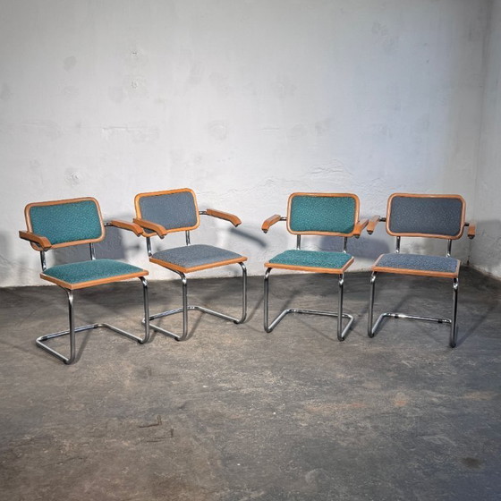 Image 1 of Ensemble de 4 chaises rembourrées de style Cesca par Stol Kamnik, années 1960