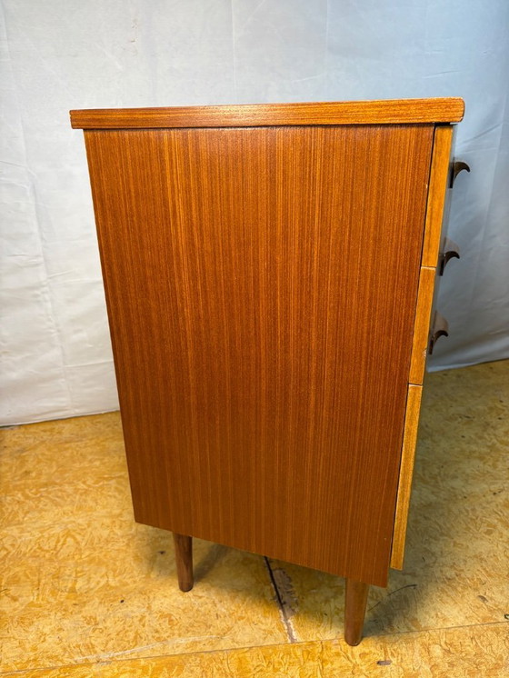 Image 1 of Mid-Century Retro Vintage Teak Chest of Drawers by Austinsuite 1960  Compact Design • Danish Influence • Stylish Storage  A love