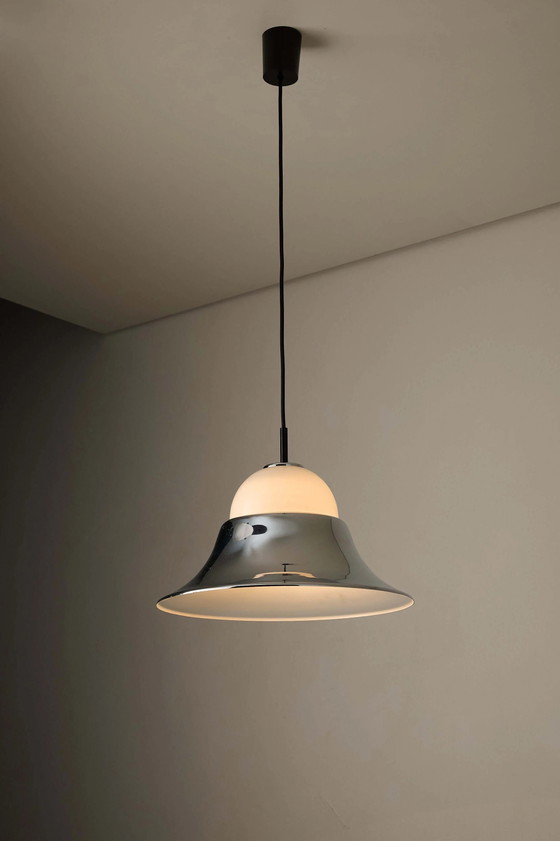 Lámpara Colgante Modelo 7563 de Cromo y Cristal Opalino de Cosack, Cosack Leuchten, Plafones (foto 2 de 7)