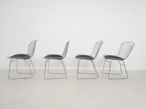Image 1 of Set aus vier Drahtstühlen im Bertoia-Stil, 1970er Jahre