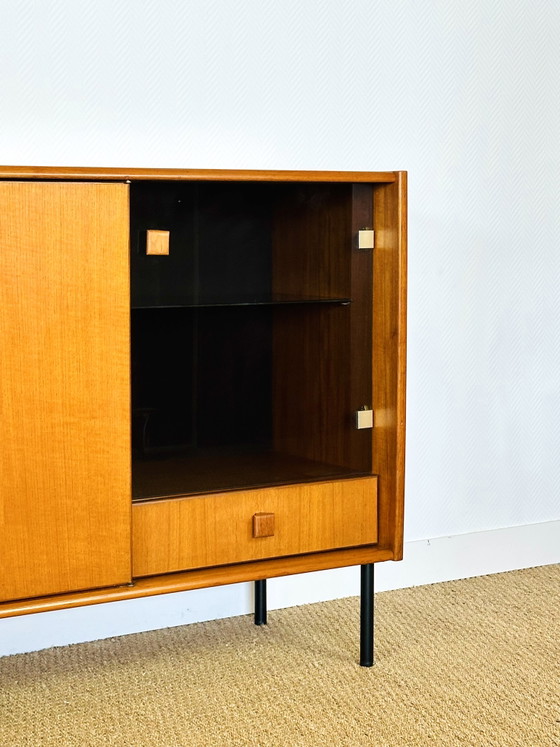 Image 1 of Hoge Scandinavische teakhouten dressoir, jaren 60