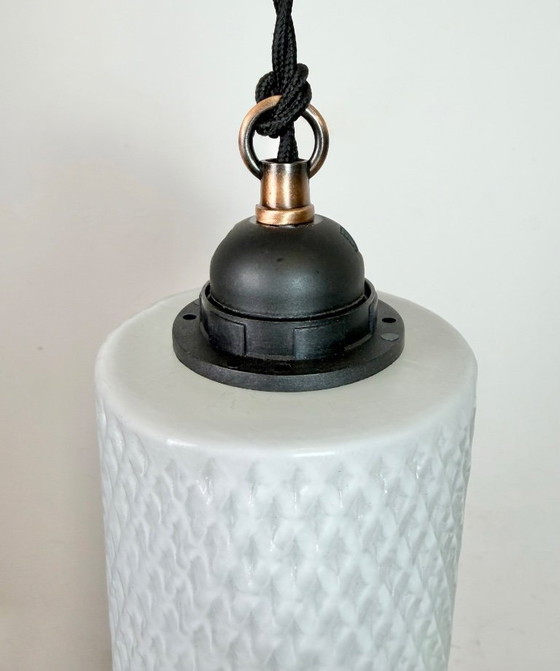 Image 1 of Vintage glazen plafondlamp, jaren 70
