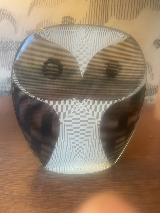 Lucite optical art owl Abraham Palatnik