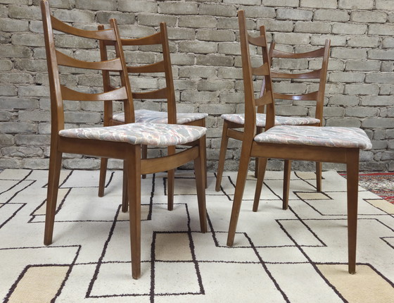 Image 1 of Set of 4 Vintage Welzel Chairs, Scandinavian Style, 1970s