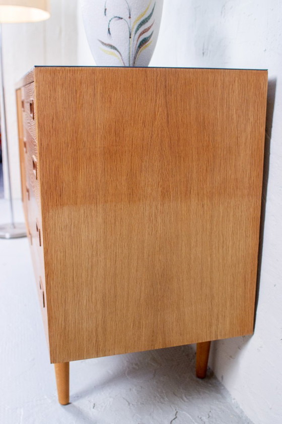 Image 1 of Vintage Sideboard Chest of Drawers Hundevad Oak 60s Mid-Century