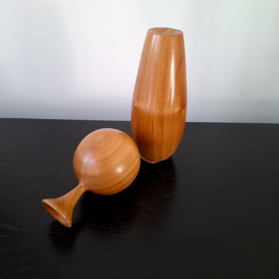 Image 1 of Vintage houten trompetvogel Deens design