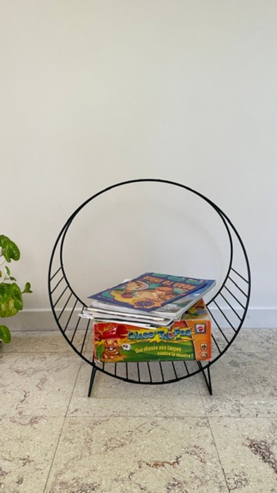 Vintage Magazine Rack Log Holder – Metal (photo 36 of 44)
