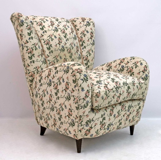 Image 1 of Paire de fauteuils italiens modernes du milieu du siècle de Paolo Buffa, années 1950
