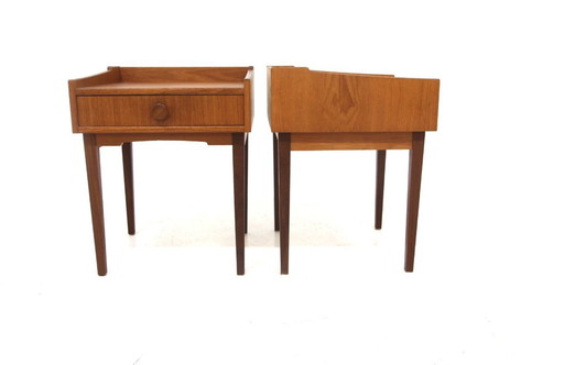 Set de 2 tables de chevets scandinave en teck, Suède, 1960