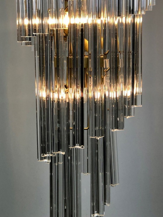 Image 1 of Lustre cascade en verre Murano 1980'S