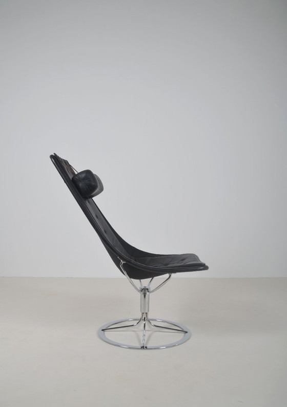 Image 1 of Swedish Jetson 66 armchair in leather by Bruno Mathsson for Dux
