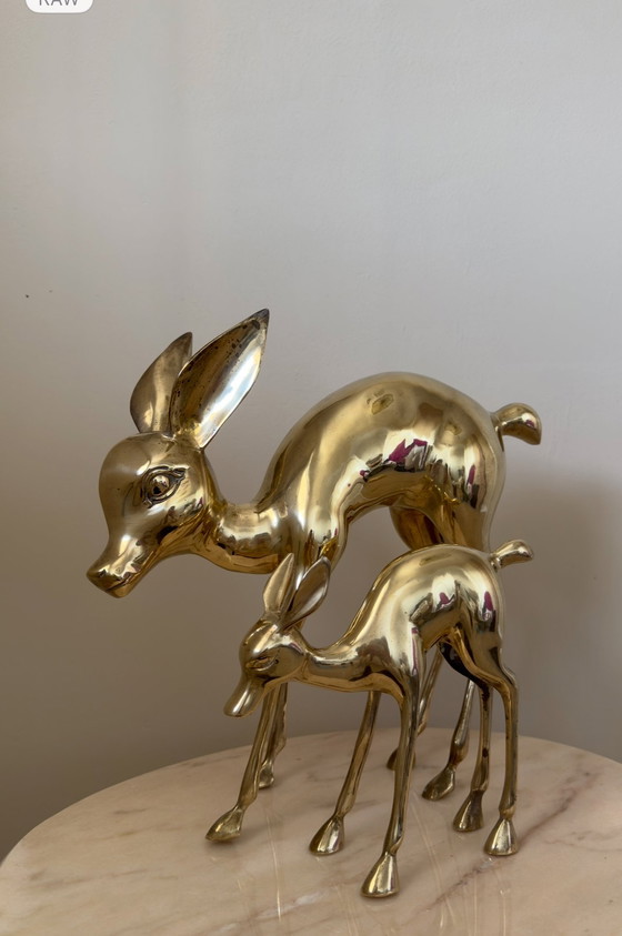 Image 1 of Vintage Brass Deer Bambi Copper