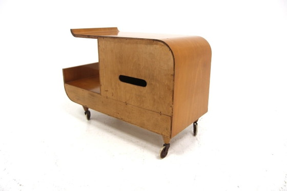 Image 1 of Skandinavische Kommode aus Ulmenholz, schwedischer moderner Stil, Schweden, 1940