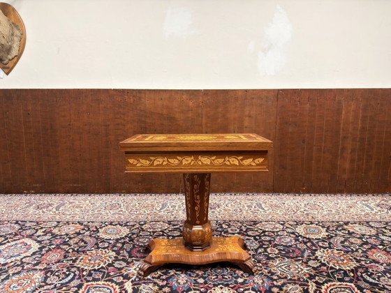 Tavolo da gioco olandese intarsiato del XIX secolo – Tavoli, Legno (photo 3 of 16)