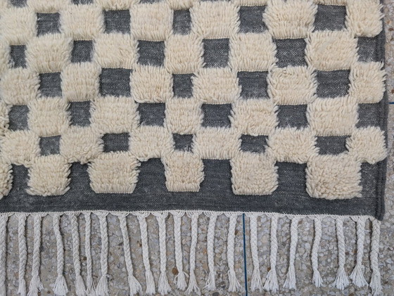 Image 1 of Berber Rug - 261 cm x 153 cm - white and gray Wool