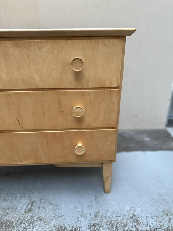 Image 1 of Mid Century Fosby Verken Refreshed Birch Dresser