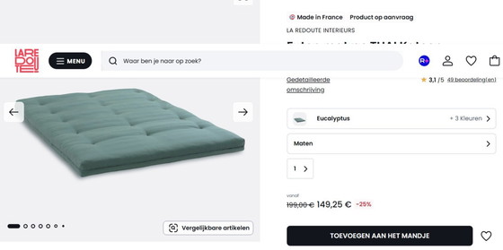 Image 1 of Groene Futon - 2-persoonsbed