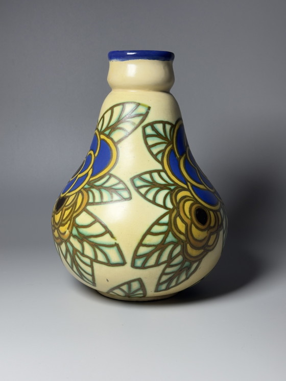 Image 1 of Boch Frères Keralux Art Deco Vase by Charles Catteau – Belgium, ca. 1925–1930