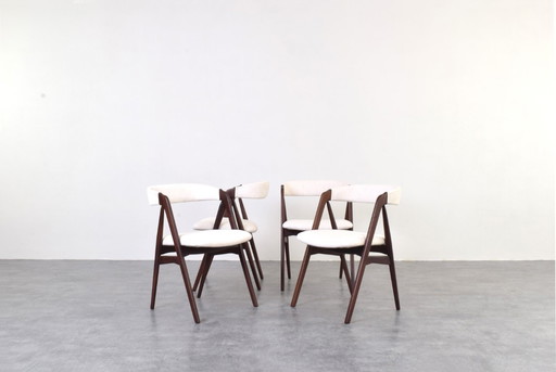 Mid-Century Danish Teak Dining Chairs by Th. Harlev for Farstrup, 1960s, Set of 4.