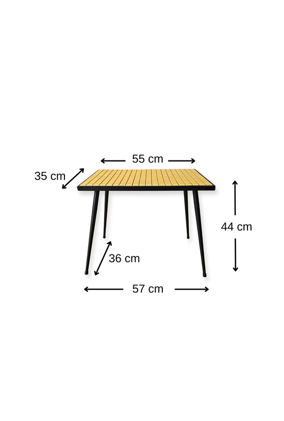 Image 1 of Mid Century Mosaic Side Table