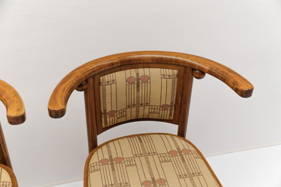 Image 1 of Ensemble de 4 chaises chauve-souris de Josef Hoffmann pour Wittmann