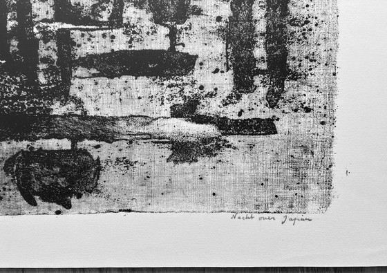 Image 1 of Zeefdruk Wim Motz - Nacht over Japan
