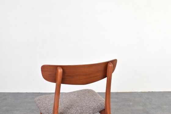 Mid-Century dänische Teak- & Woll-Esszimmerstühle von Farstrup, 1960er, 4er-Set – Silk, Wood (photo 12 of 12)