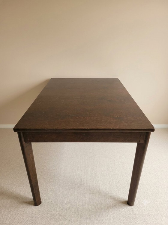 Tavolo da Pranzo Allungabile Casala Mid-Century & 4 Sedie da Pranzo in Webbing – Set da pranzo, Wood (photo 2 of 7)