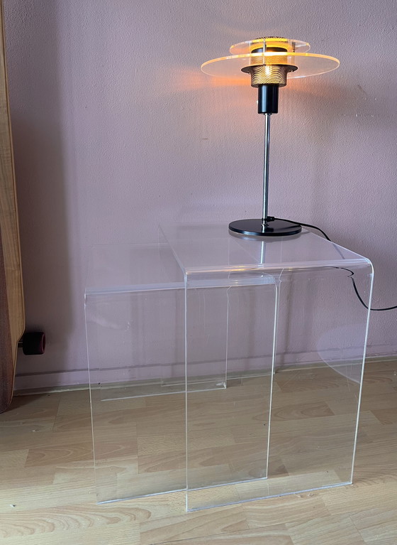 Image 1 of Tables gigognes Acrylique Vintage 60s 70s Seventies Sixties Tables Set
