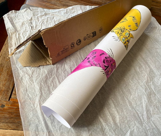 Image 1 of Sam cats - Retrospektive Ausstellung von Andy Warhol 1989 - Poster 60 × 90 cm