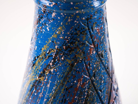 Image 1 of Blue ceramic vase, Danish design, 1970s, made in Denmark