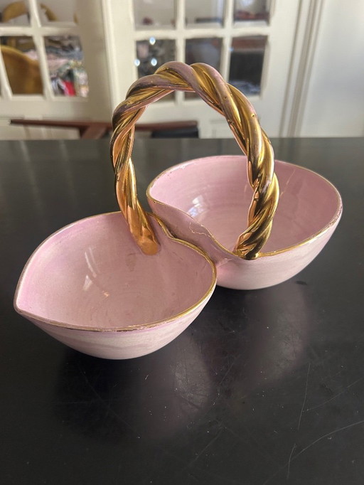 vide poche coeur en faïence de Louviers 