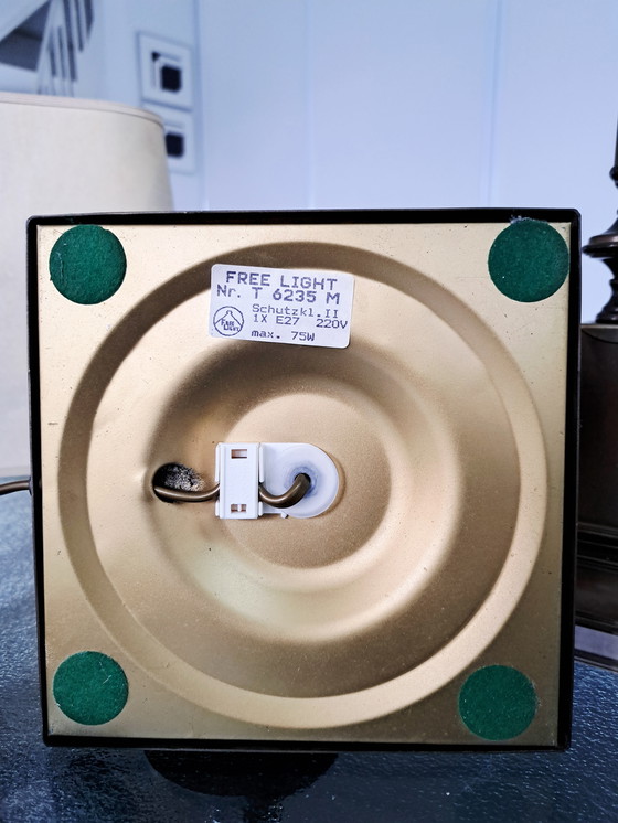 Image 1 of Lampade da tavolo a colonna in ottone Herda