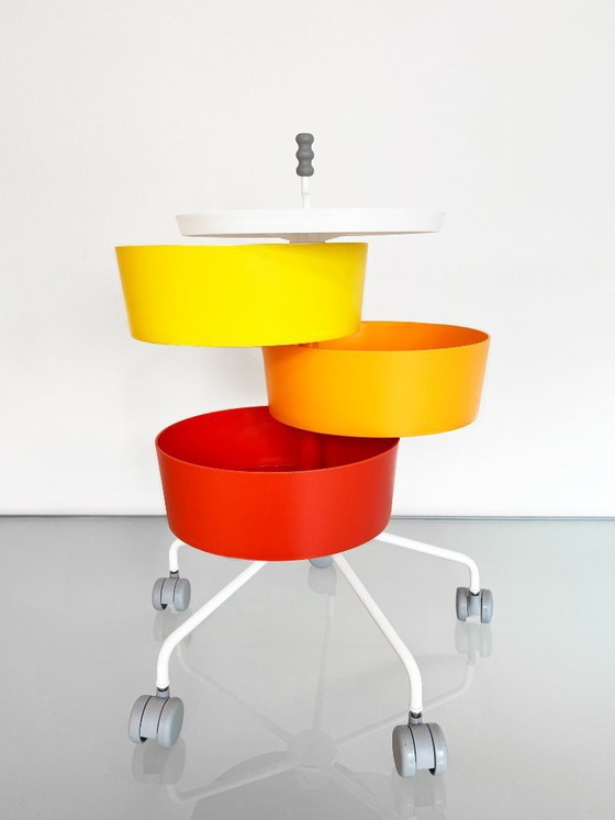 Image 1 of Vintage IKEA Klyftig Kleurrijke Trolley Bjizettafel