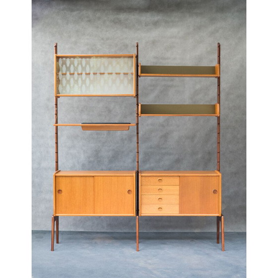 Image 1 of Vintage Rival teak wall unit by John Texmon for Blindheim Møbelfabrikk, Norway 1960