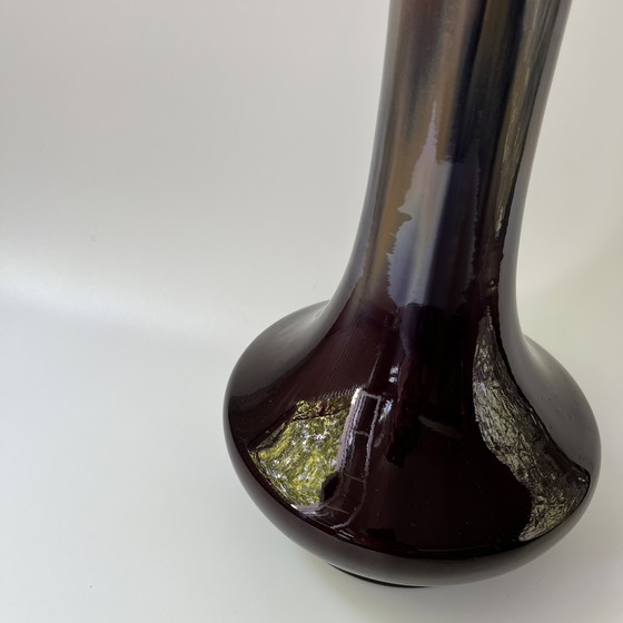 Image 1 of Pair of large vintage glazed ceramic vases, modernist design, 1960s