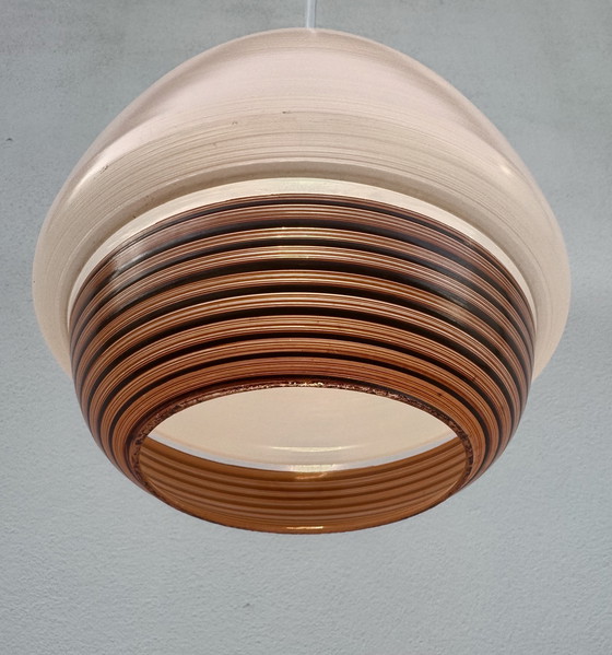 Image 1 of Lampada a sospensione in vetro in stile scandinavo degli anni '60