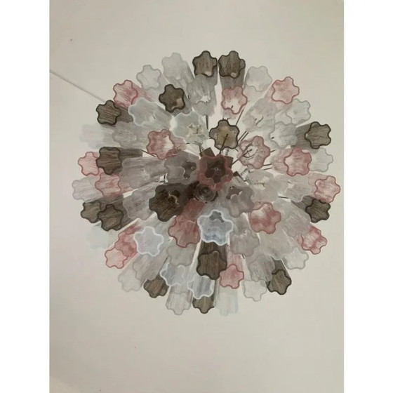 Image 1 of Lustre Spoutnik de luxe en verre de Murano – Tronchi multicolore de style Mazzega