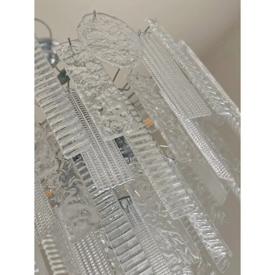 Image 1 of Lámpara de araña estilo Art Déco de cristal de Murano transparente Sputnik Art de SimoEng